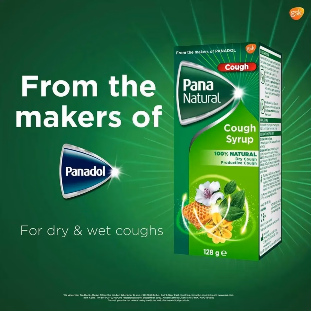 Pana Natural Syrup For Wet & Dry Cough, 128g