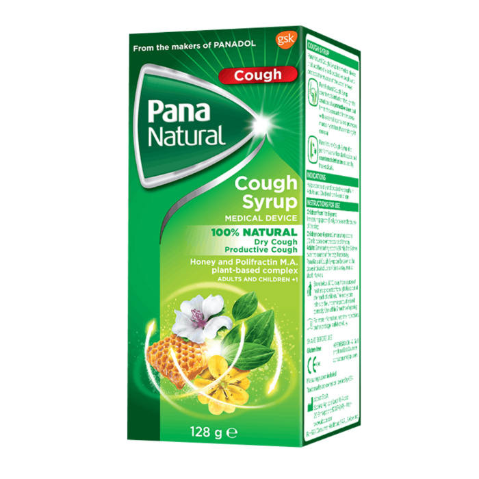 Pana Natural Syrup For Wet & Dry Cough, 128g