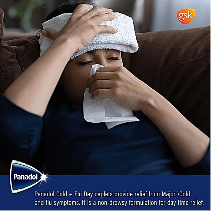 Panadol Cold & Flu Day, Non-Drowsy, 24 Tablets