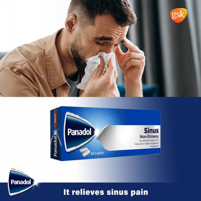 Panadol Sinus, Non Drowsy Sinus Pain  Relief, 24 tablets