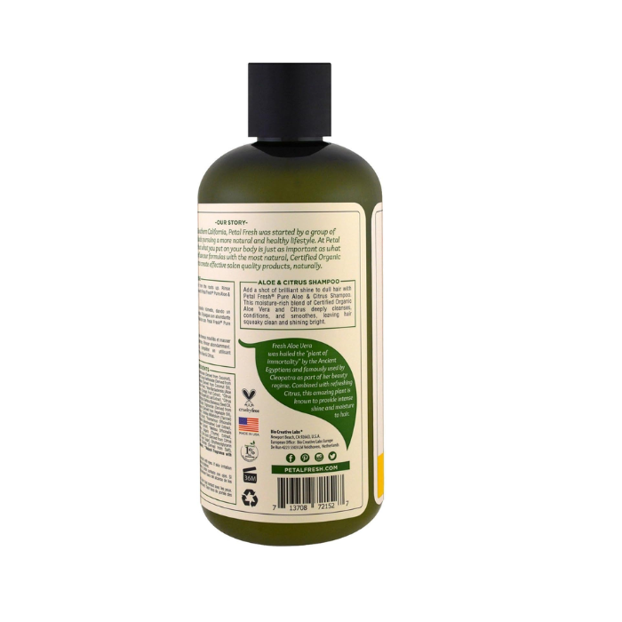 Petal Fresh Pure Aloe and Citrus Shampoo, Hydrating, Refreshing Cleanser for Healthy, Balanced Hair, 475ml