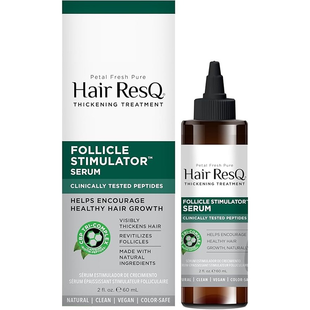 Petal Fresh Pure Hair Resq Follicle Stimulator Serum, Biotin and Caffeine Thickening Treatment for Thinning Hair, 60ml