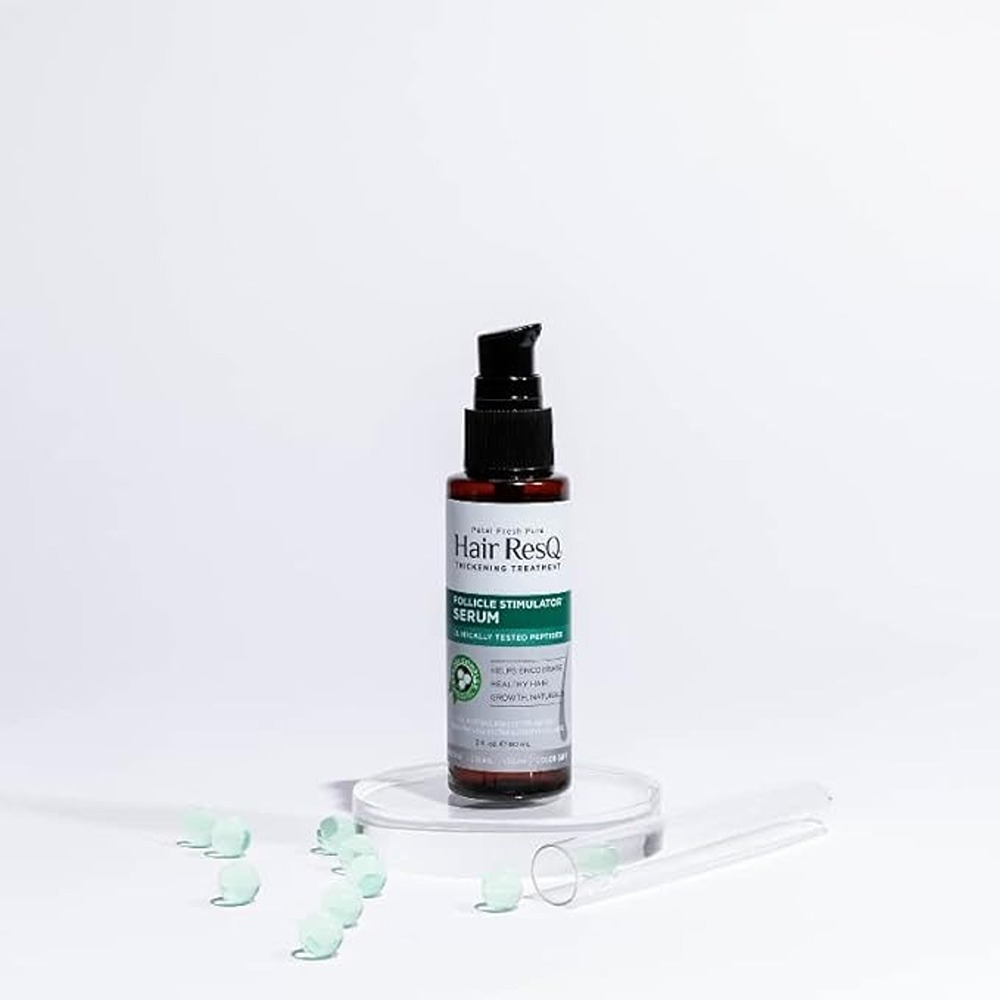 Petal Fresh Pure Hair Resq Follicle Stimulator Serum, Biotin and Caffeine Thickening Treatment for Thinning Hair, 60ml