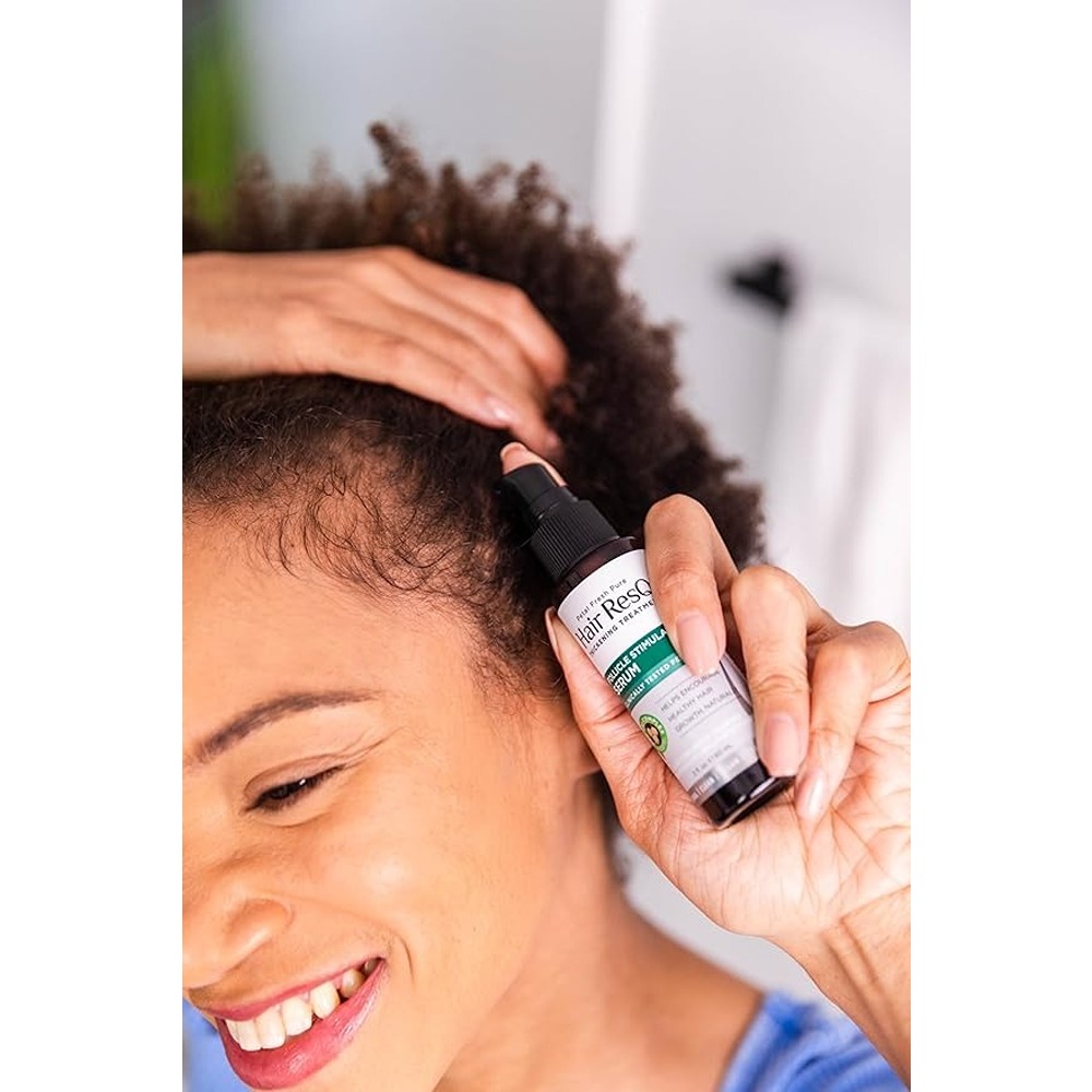 Petal Fresh Pure Hair Resq Follicle Stimulator Serum, Biotin and Caffeine Thickening Treatment for Thinning Hair, 60ml