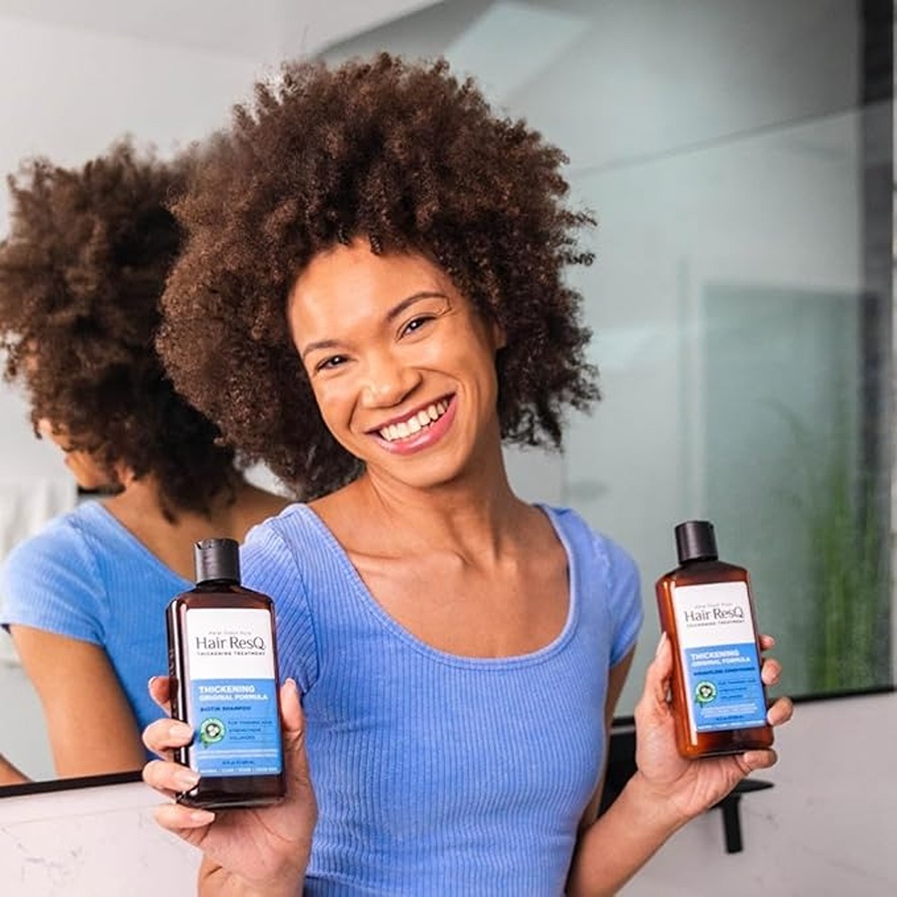 Petal Fresh Pure Hair Resq Thickening Conditioner, Biotin and Caffeine for Fuller, Stronger, Volumized Hair, 355ml