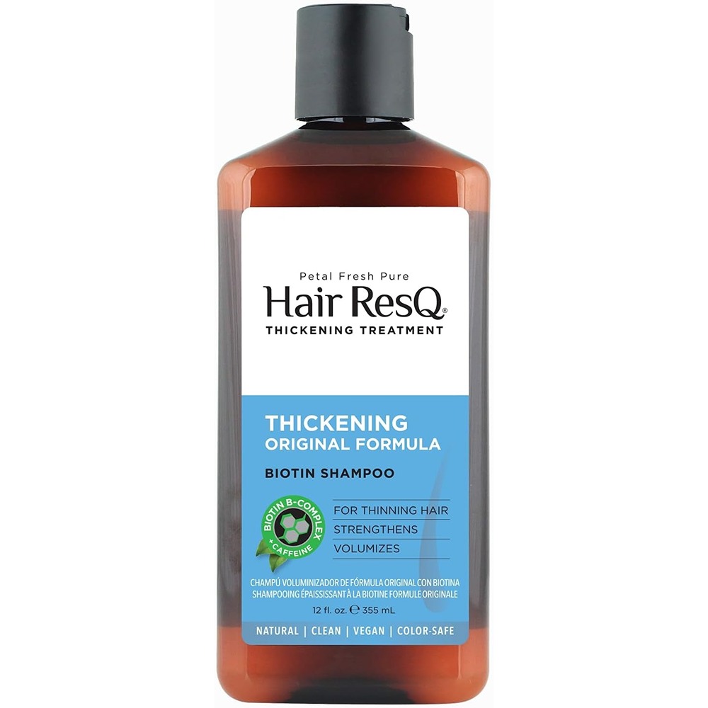 Petal Fresh Pure Hair Resq Thickening Shampoo, Biotin & Caffeine Volumizing Formula for Fuller Hair, 355ml