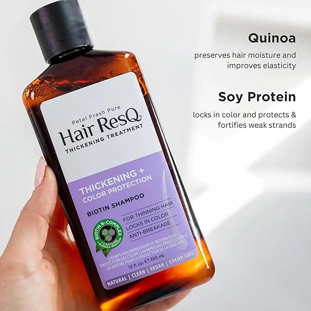 Petal Fresh Pure Hair Resq Thickening Shampoo Color Protection, Volumizing & Color-Safe Formula, 355ml