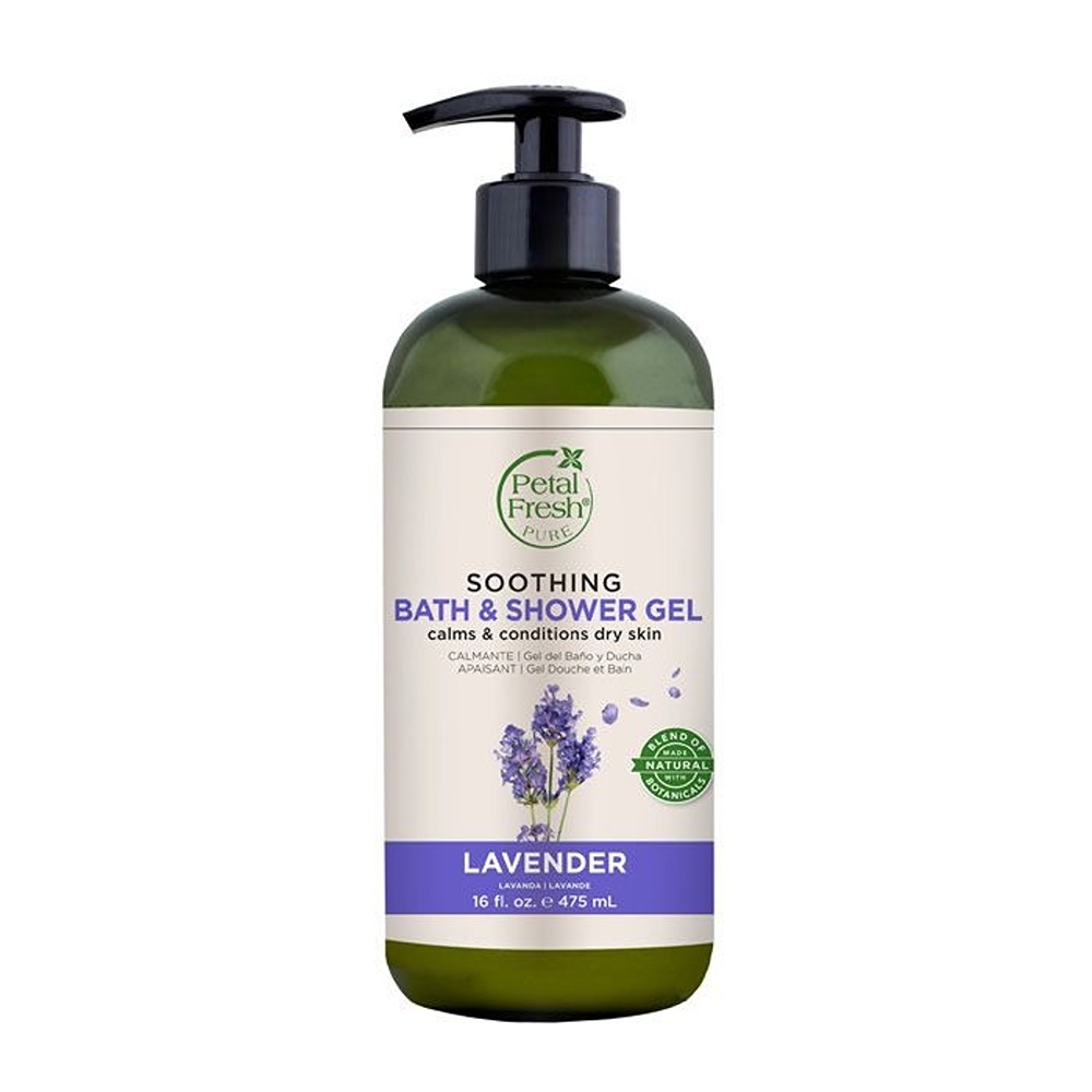 Petal Fresh Pure Lavender Soothing Bath & Shower Gel, Natural & Moisturizing Body Wash, 475ml