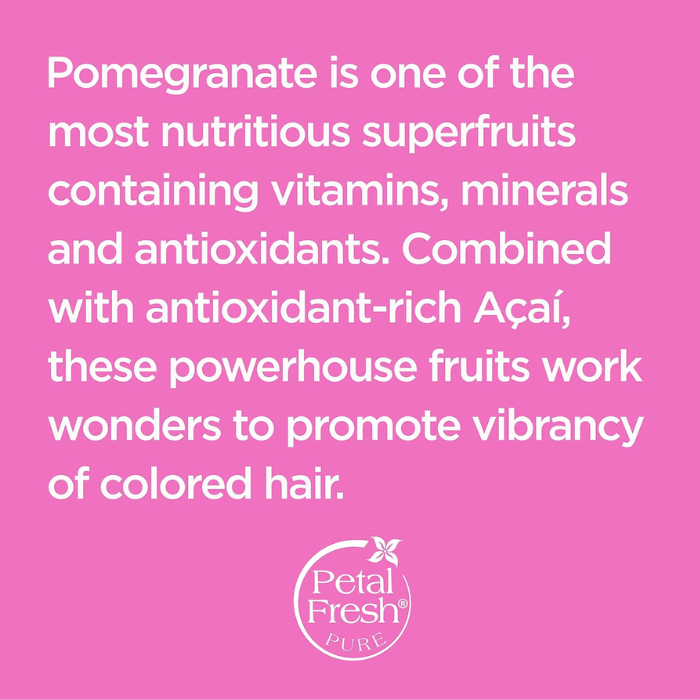 Petal Fresh Pure Pomegranate and Acai Conditioner, Antioxidant-Rich for Soft, Revitalized Hair, 475ml