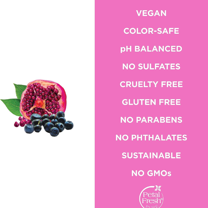 Petal Fresh Pure Pomegranate and Acai Conditioner, Antioxidant-Rich for Soft, Revitalized Hair, 475ml