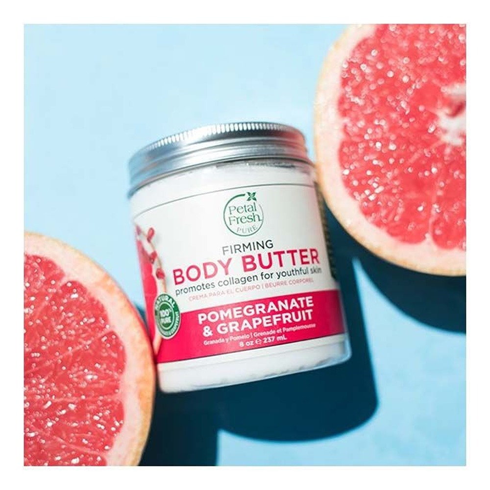 Petal Fresh Pure Pomegranate & Grapefruit Body Butter -Deep Moisture, Firming Care for Dry & Dull Skin 8 oz