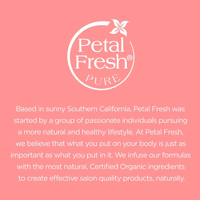 Petal Fresh Pure Rose and Honeysuckle Shampoo, Softening, Hydrating, Vegan Botanical Hair Cleanser, 475ml