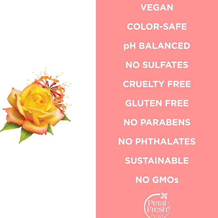 Petal Fresh Pure Rose and Honeysuckle Conditioner, Hydrating Floral for Soft, Smooth Hair, 475ml