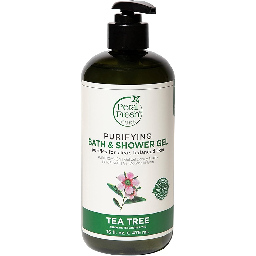 Petal Fresh Pure Tea Tree Purifying Bath & Shower Gel, Refreshing, Natural Body Cleanser, 475ml