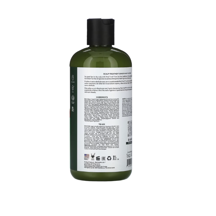 Petal Fresh Pure Tea Tree Conditioner, Scalp Treatment, Oil-Balancing, Vegan and pH-Balanced Care, 475ml