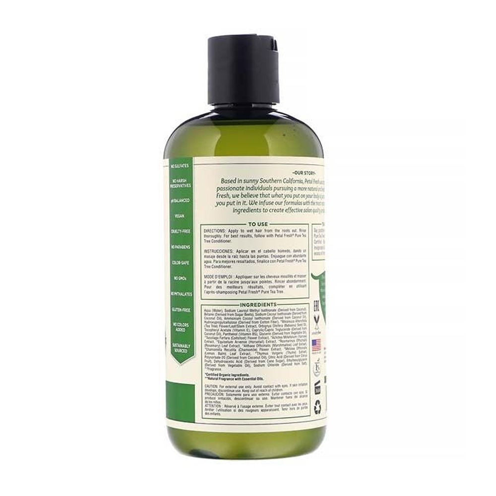 Petal Fresh Pure Tea Tree Shampoo, Scalp Treatment and Oil Control for Fresh, Healthy Hair, 475ml