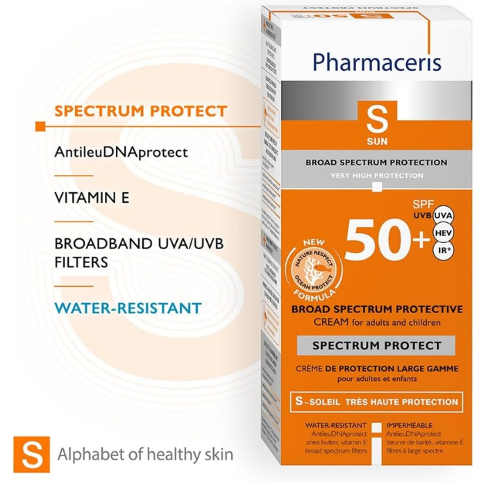 فارماسيريس كريم حماية من الشمس للكبار والأطفال (SPF50+) عبوة بوجو