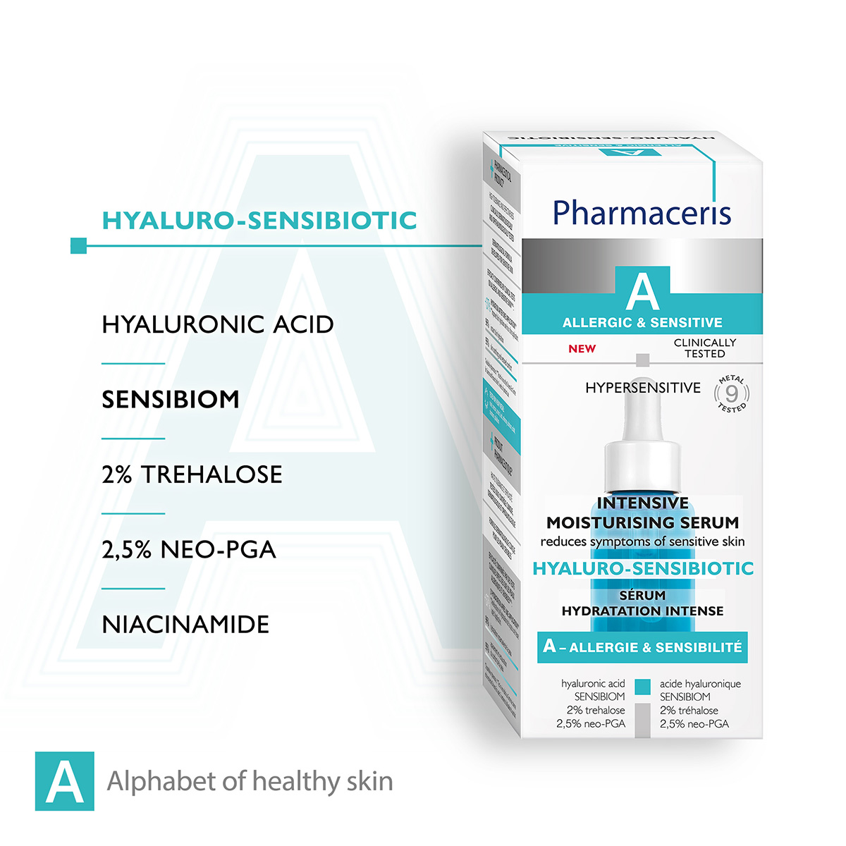 Pharmaceris A Hyaluro-Sensibiotic Intensive Moisturizing Serum with Hyaluronic Acid, 30ml
