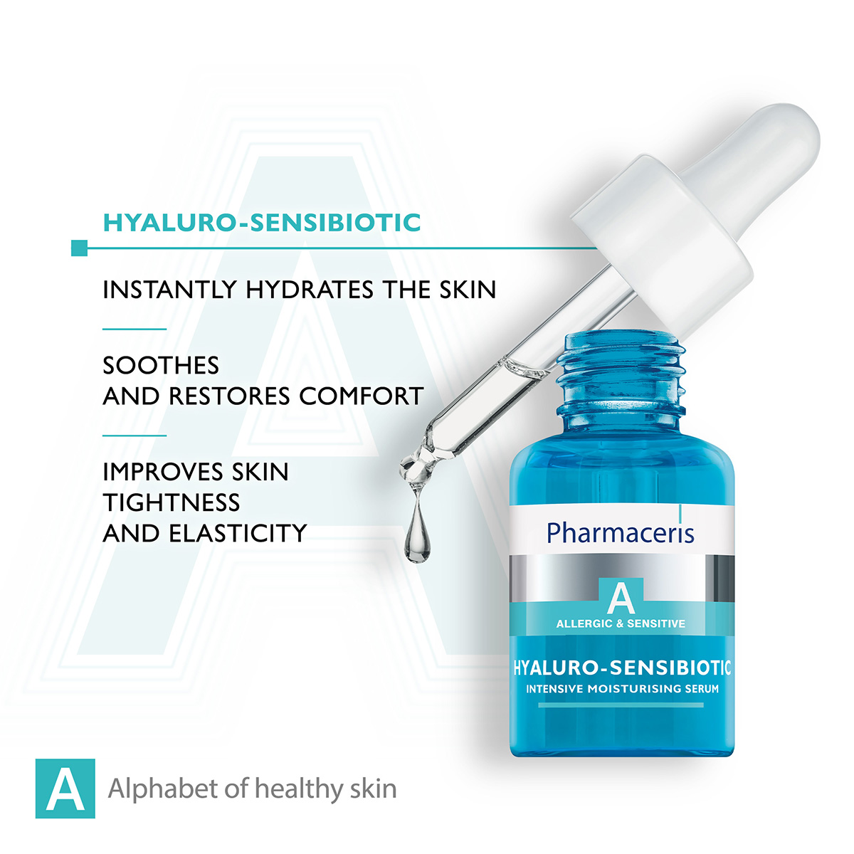 Pharmaceris A Hyaluro-Sensibiotic Intensive Moisturizing Serum with Hyaluronic Acid, 30ml