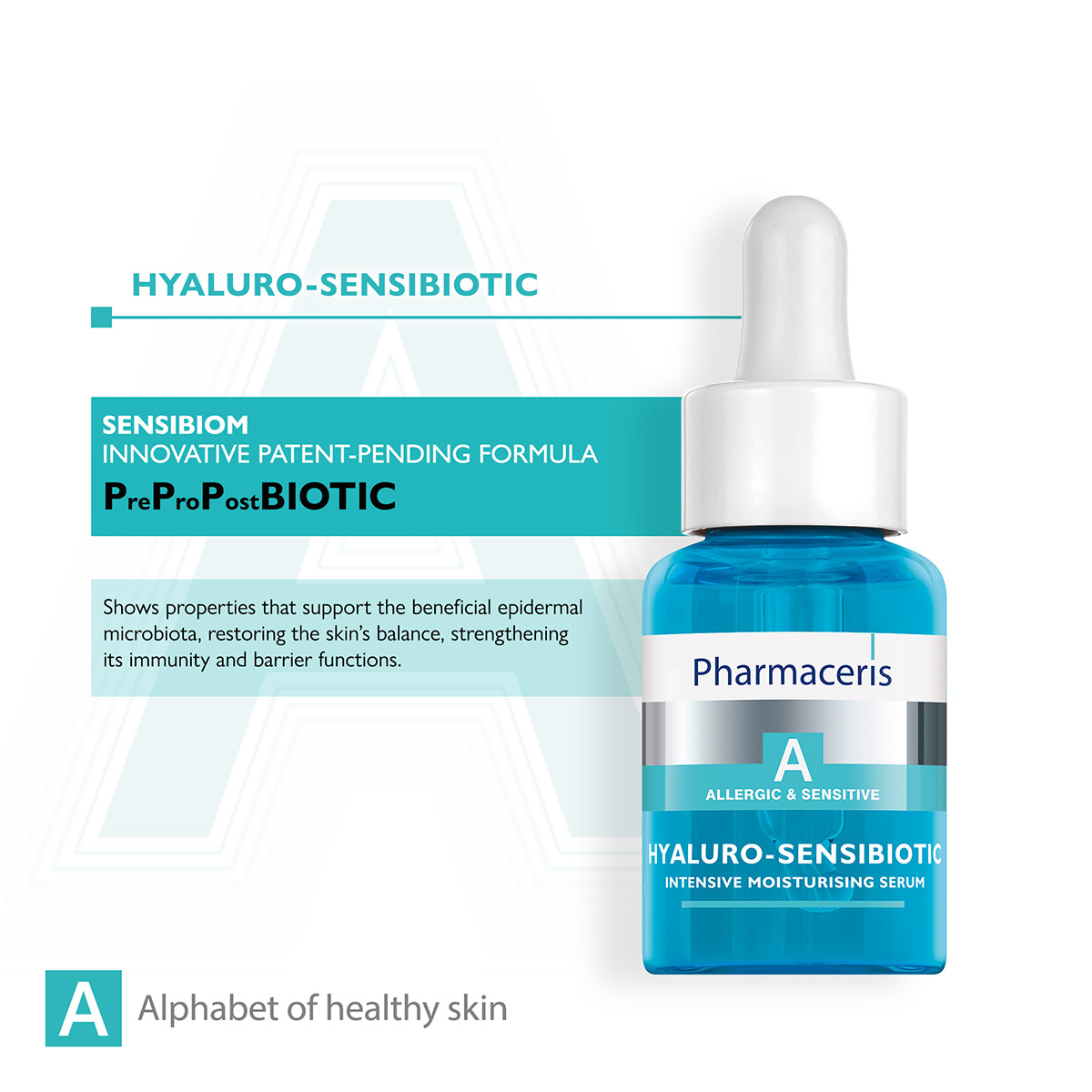 Pharmaceris A Hyaluro-Sensibiotic Intensive Moisturizing Serum with Hyaluronic Acid, 30ml