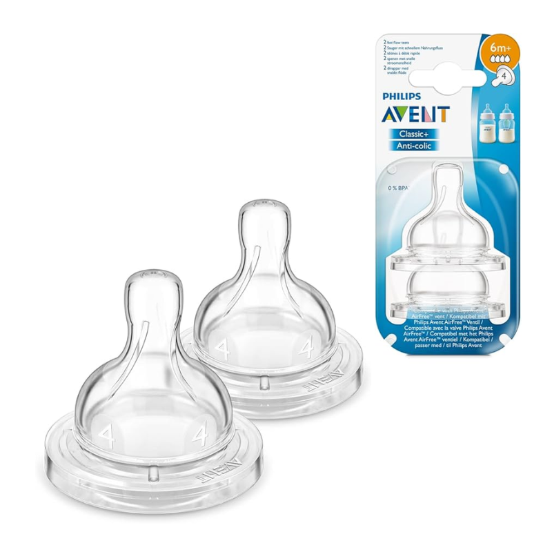 Philips Avent Classic Plus Teats 4 Hole 2s PA009