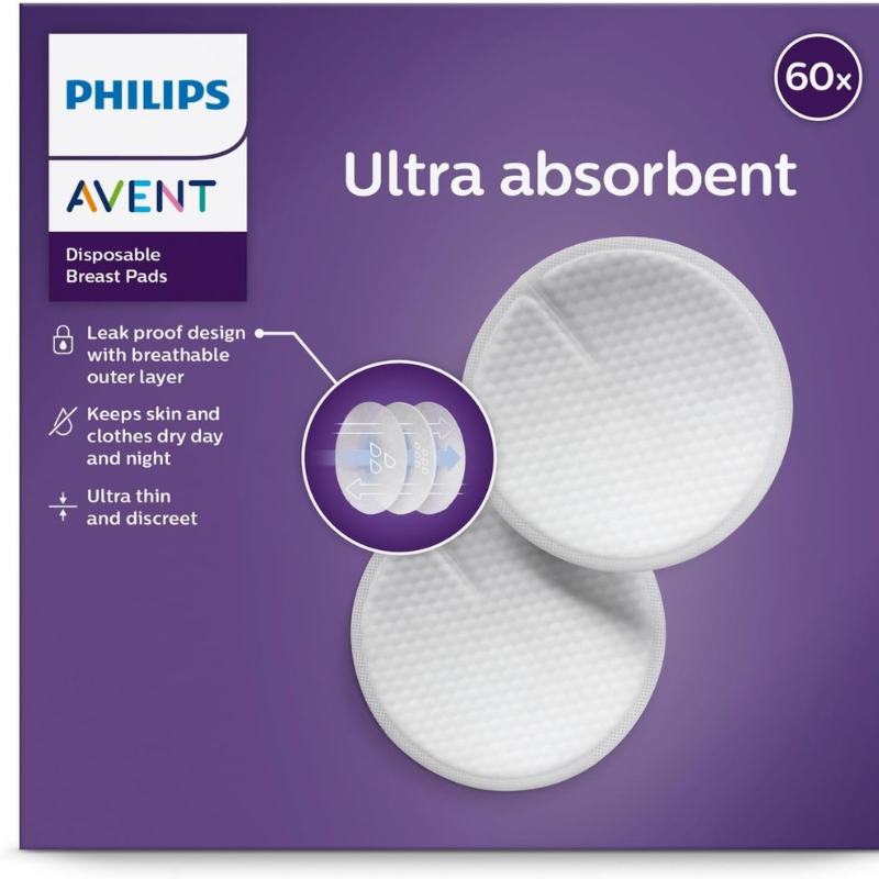 Philips Avent Ultra Comfort Disposable Breast Pads 60s AV191