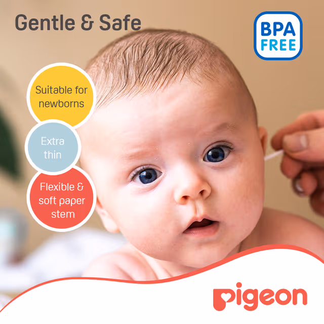 Pigeon Cotton Swabs Thin Stem -Hinged Case 100's