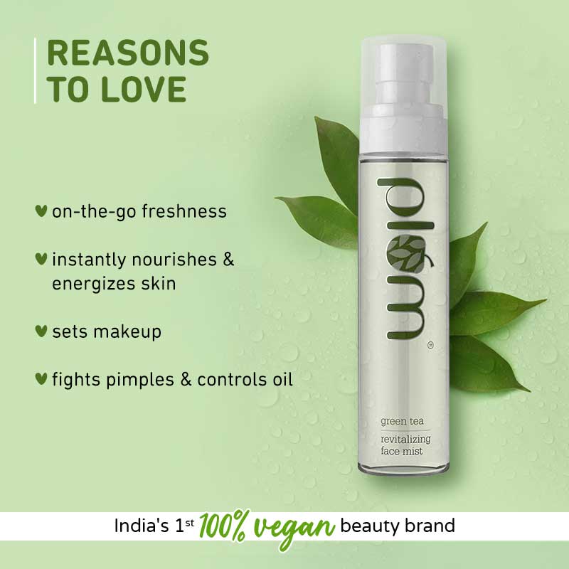 Plum Green Tea Revitalizing Face Mist with Aloe Vera, Refreshing Oil Control Spray, 100ml