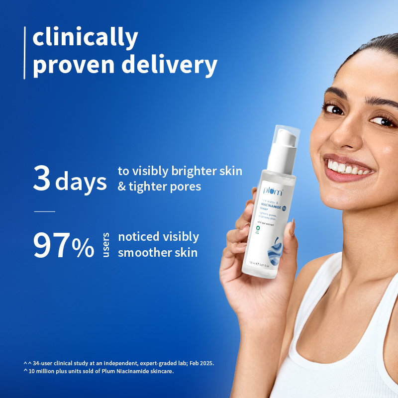 Plum 3% Niacinamide & Rice Water Alcohol-Free Toner for Pore Tightening, 150ml