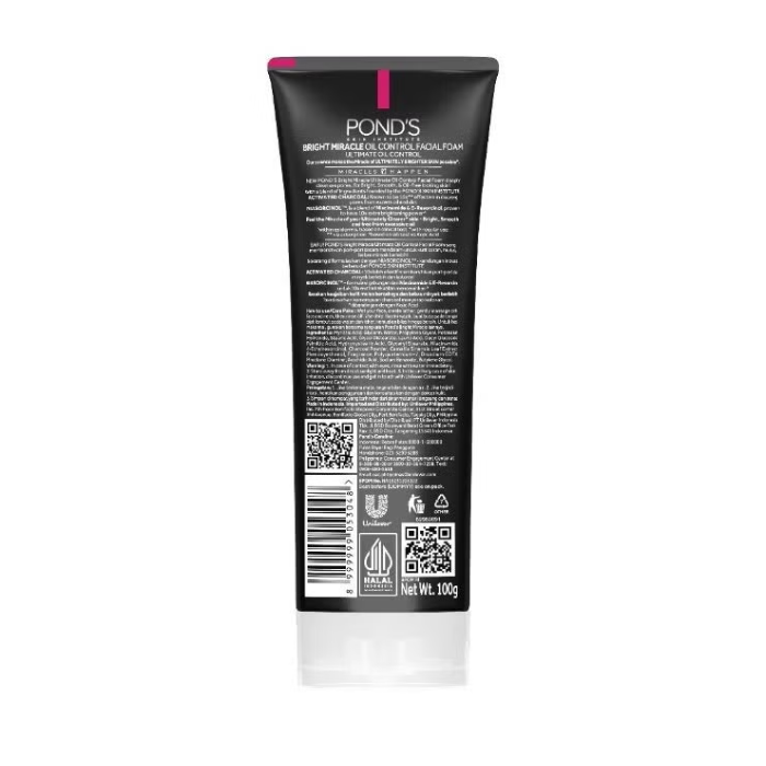 Pond’s Bright Miracle Activated Charcoal Facial Foam 100g