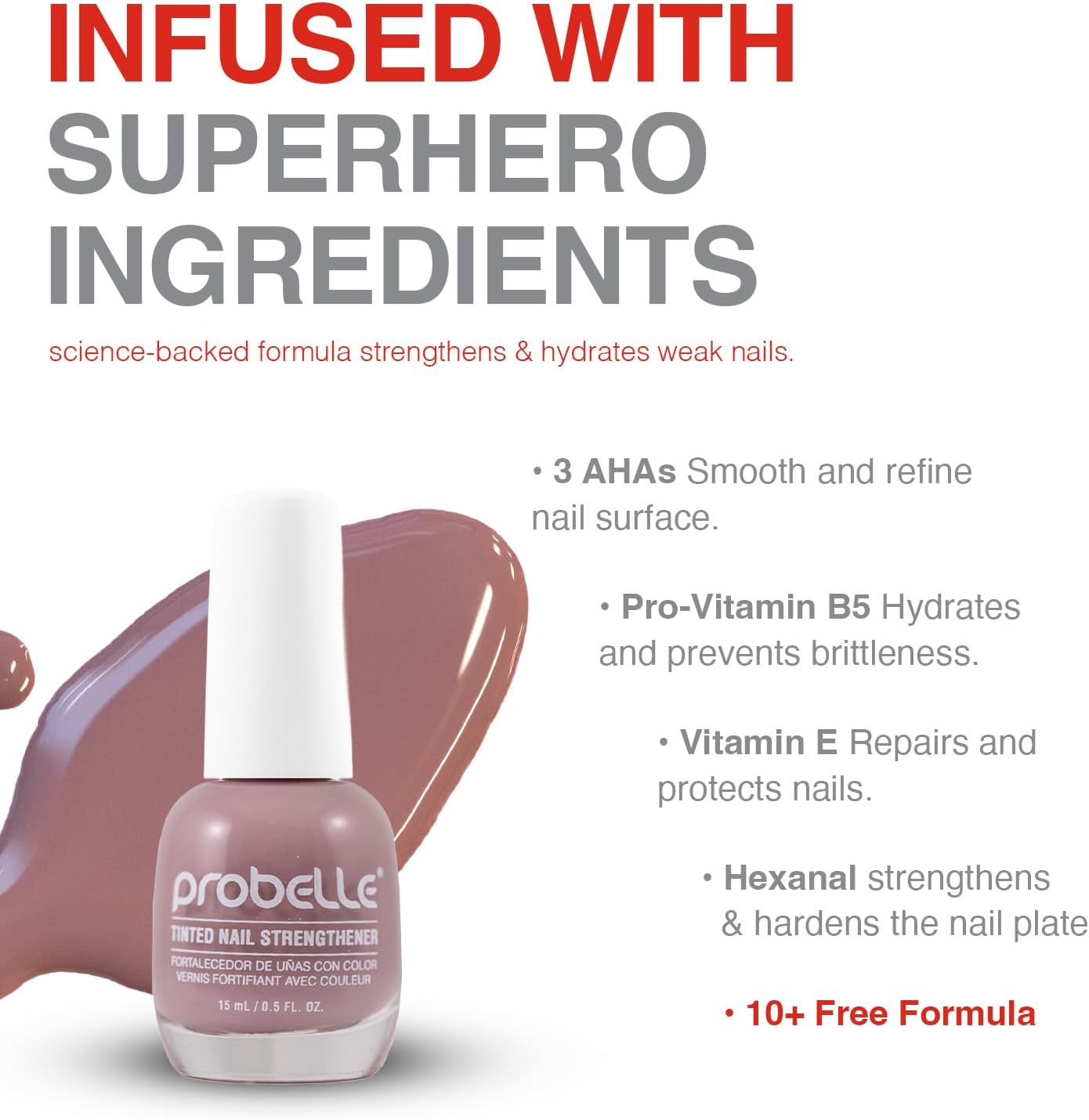 Probelle Nail Strengthener Pastel Purple 15 ml
