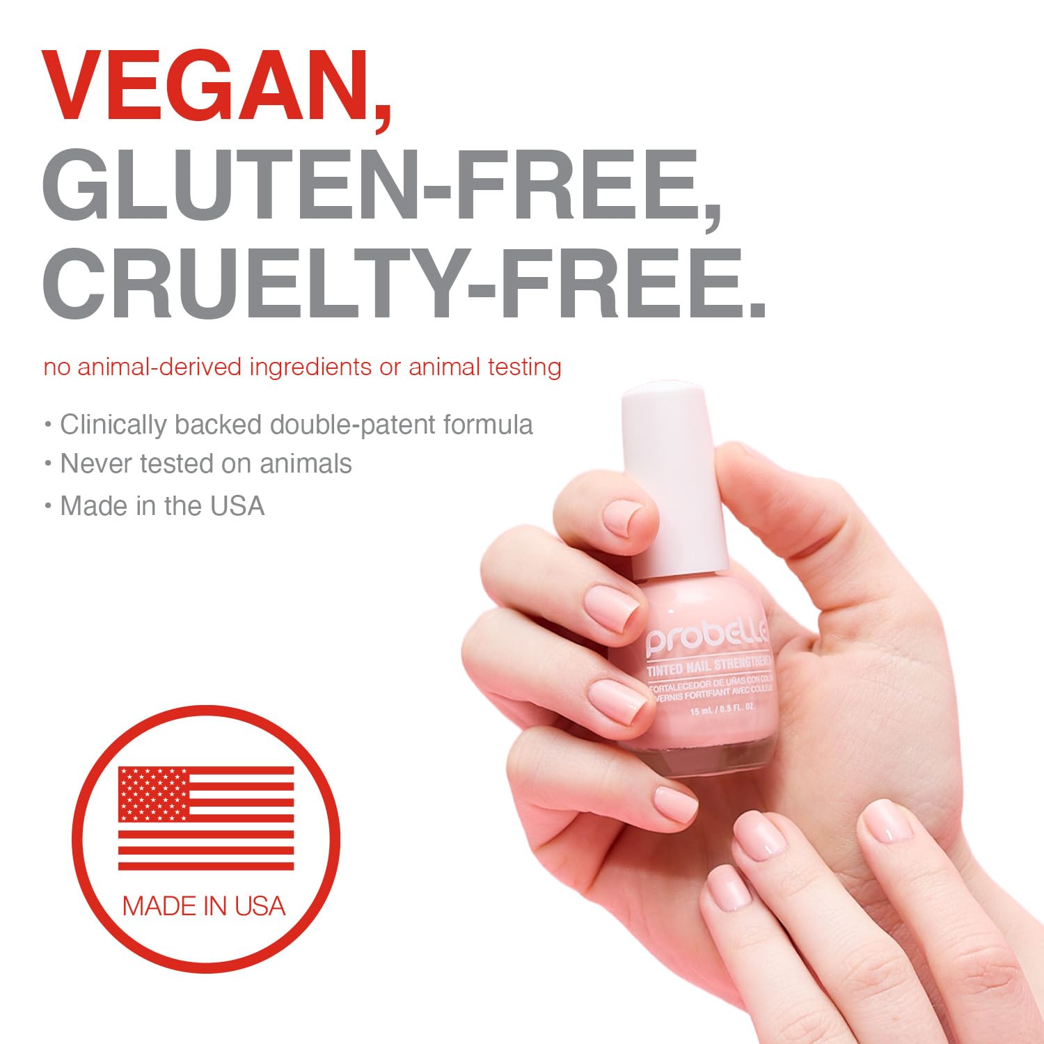 Probelle Nail Strengthener Petal Pink 15 ml