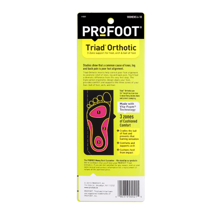 Profoot Triad Orthotic Insert Women