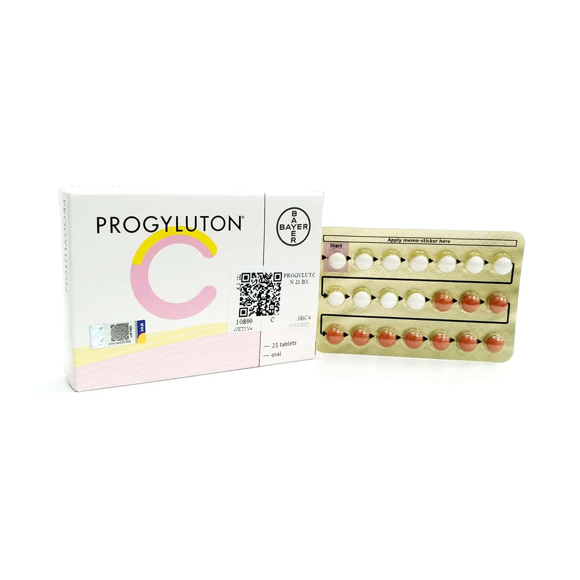Progyluton Tab 21s Bl (11 White Tab + 10 Light Brown Tab)