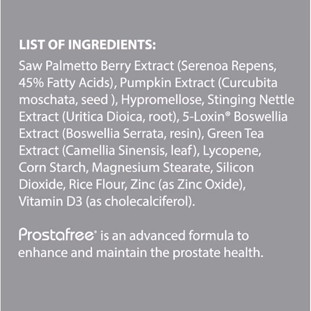 Prostafree Hard Gelatin Capsule 60's