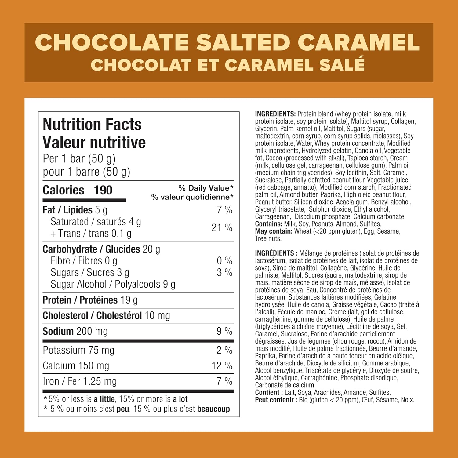 Pure Protein Bar Chocolate Salted Caramel, High Protein, Low Sugar Snack, Gluten-Free Recovery Fuel 50g – Box of 6