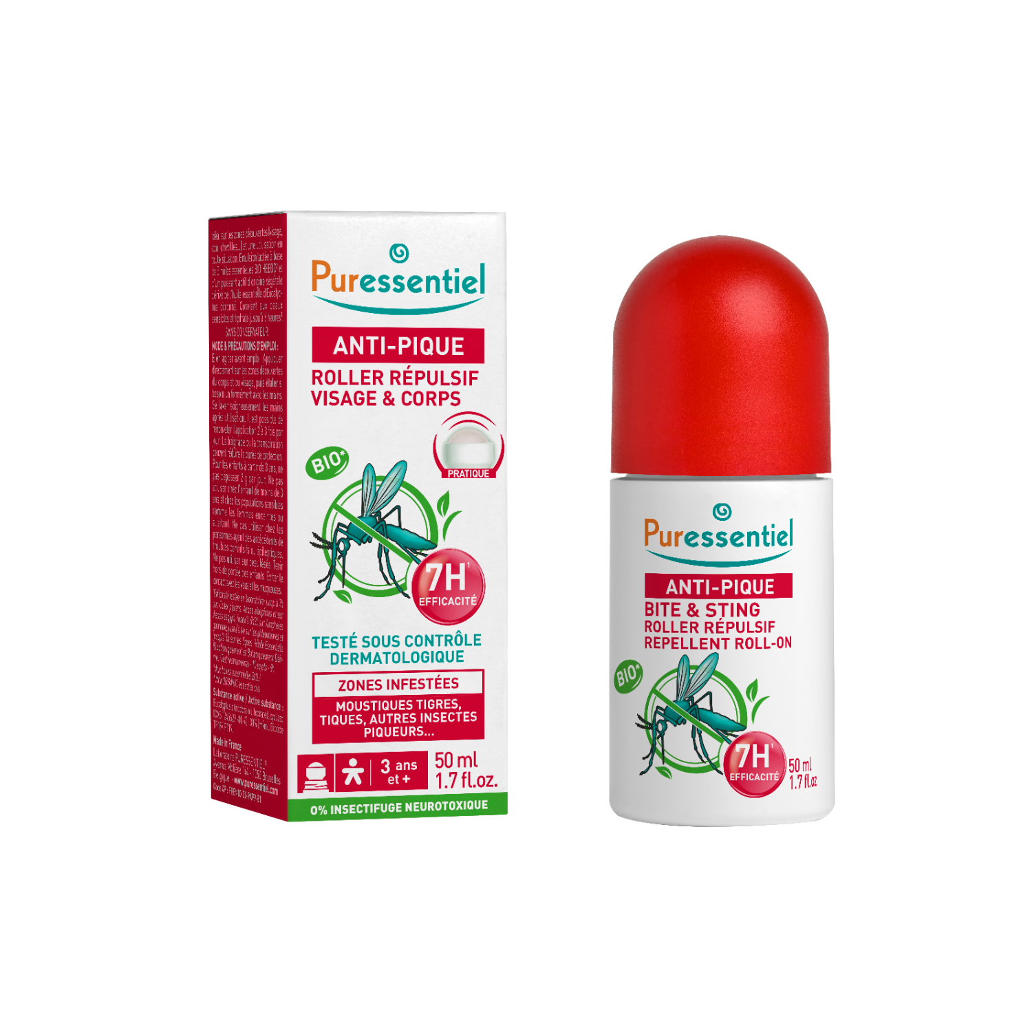 Puressentiel Anti-Sting Soothing Roller with 11 Essential Oils 50ml