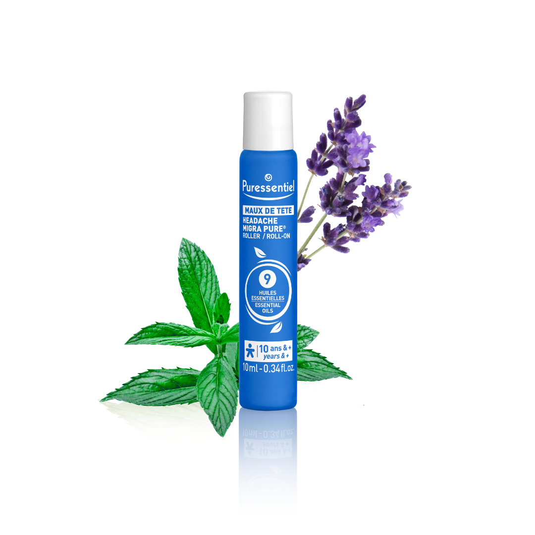 Puressentiel Well Being Headache Roll-On with 9 Essential Oils 10ml