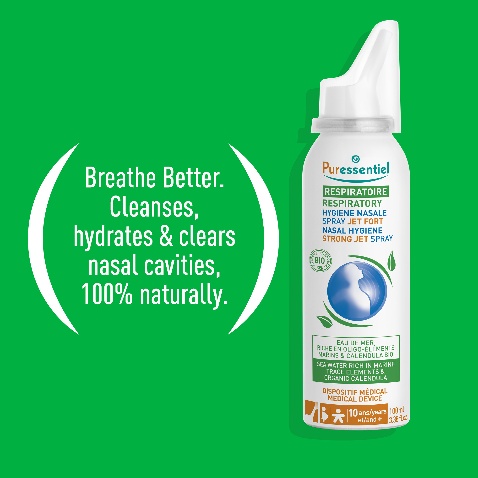 Puressentiel Respiratory Nasal Hygiene Strong Jet Spray 100ml