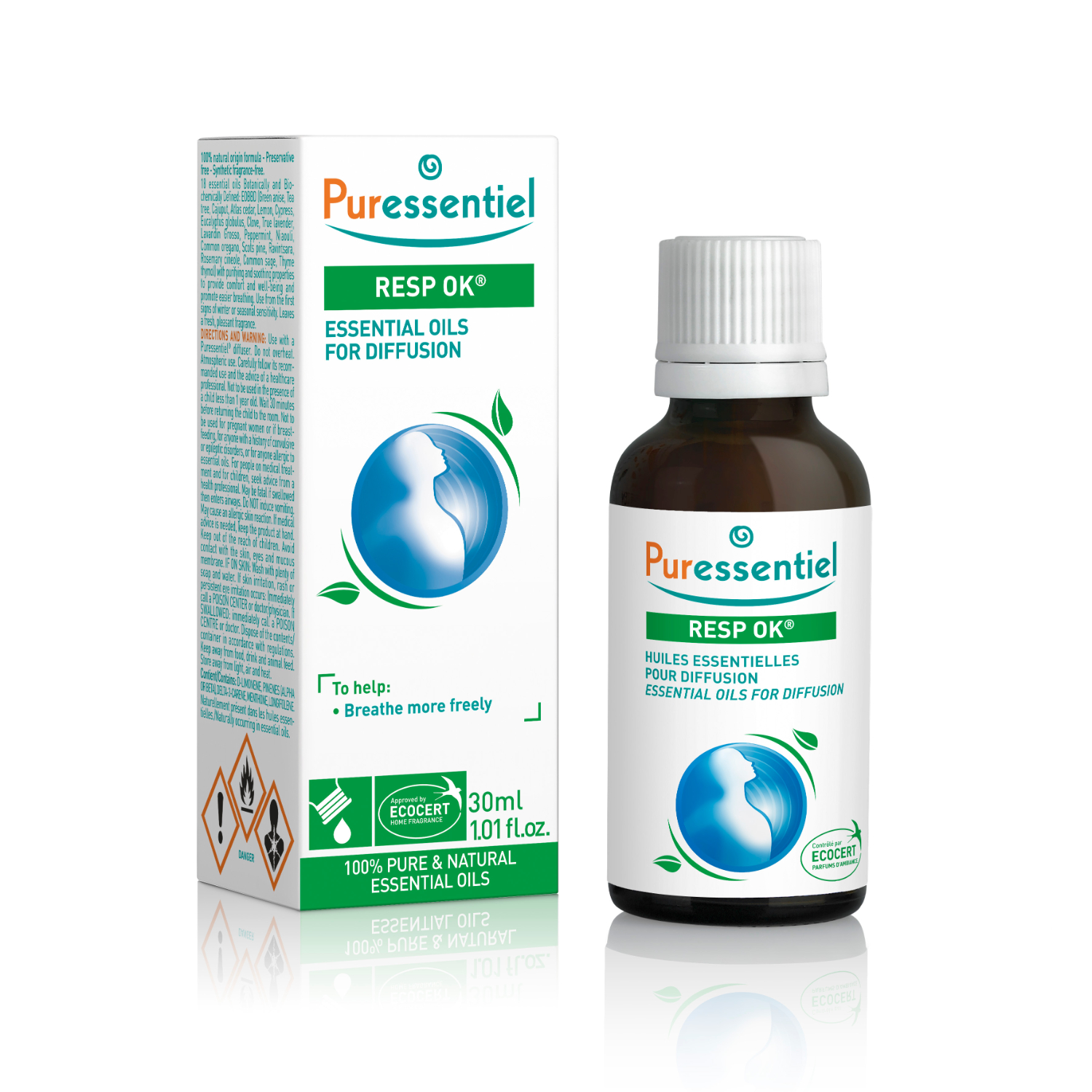 Puressentiel Essential Oils for Diffusion Respiratory Blend 30ml