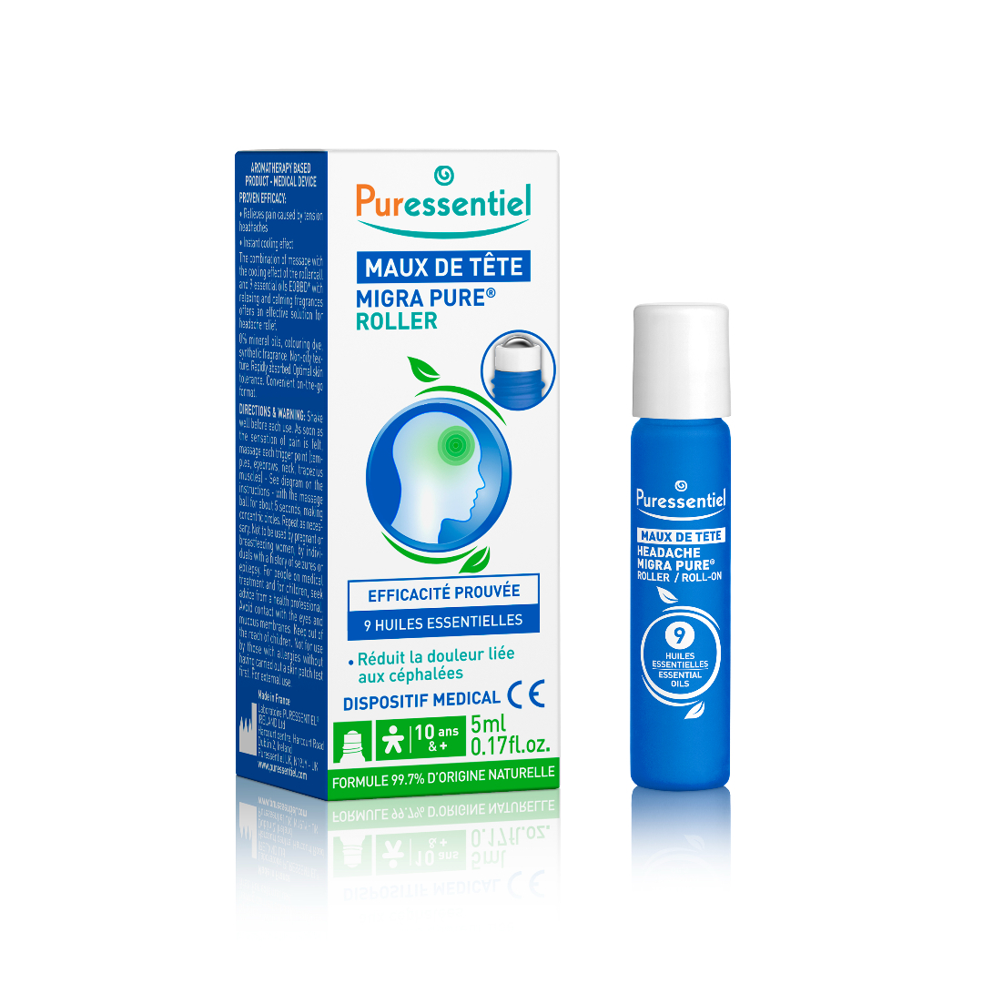 Puressentiel Well Being Headache Roll-On with 9 Essential Oils 5ml