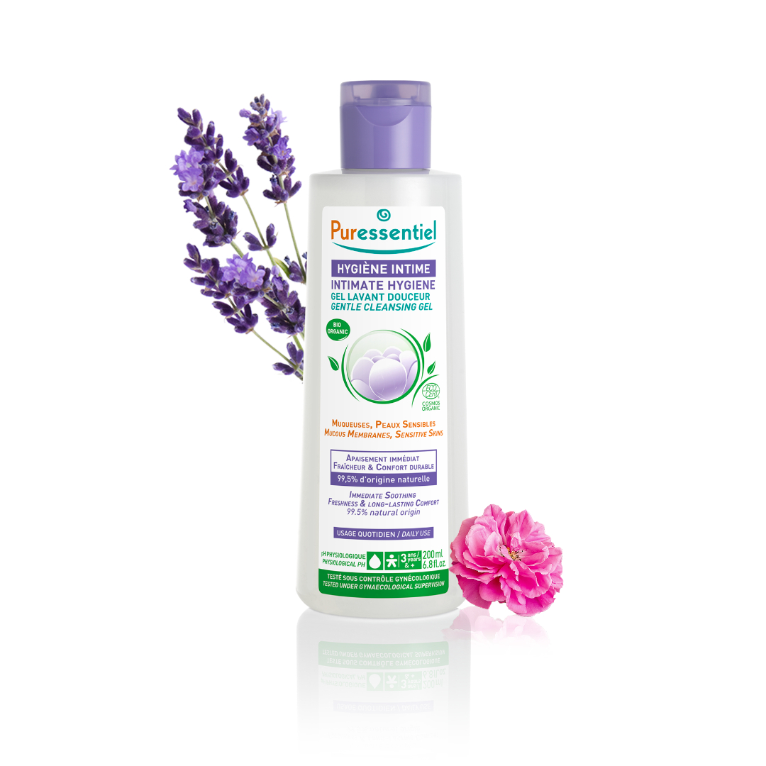Puressentiel Intimate Hygiene Cleansing Gel, Gentle Organic Daily Care for Sensitive Intimate Areas, 200ml