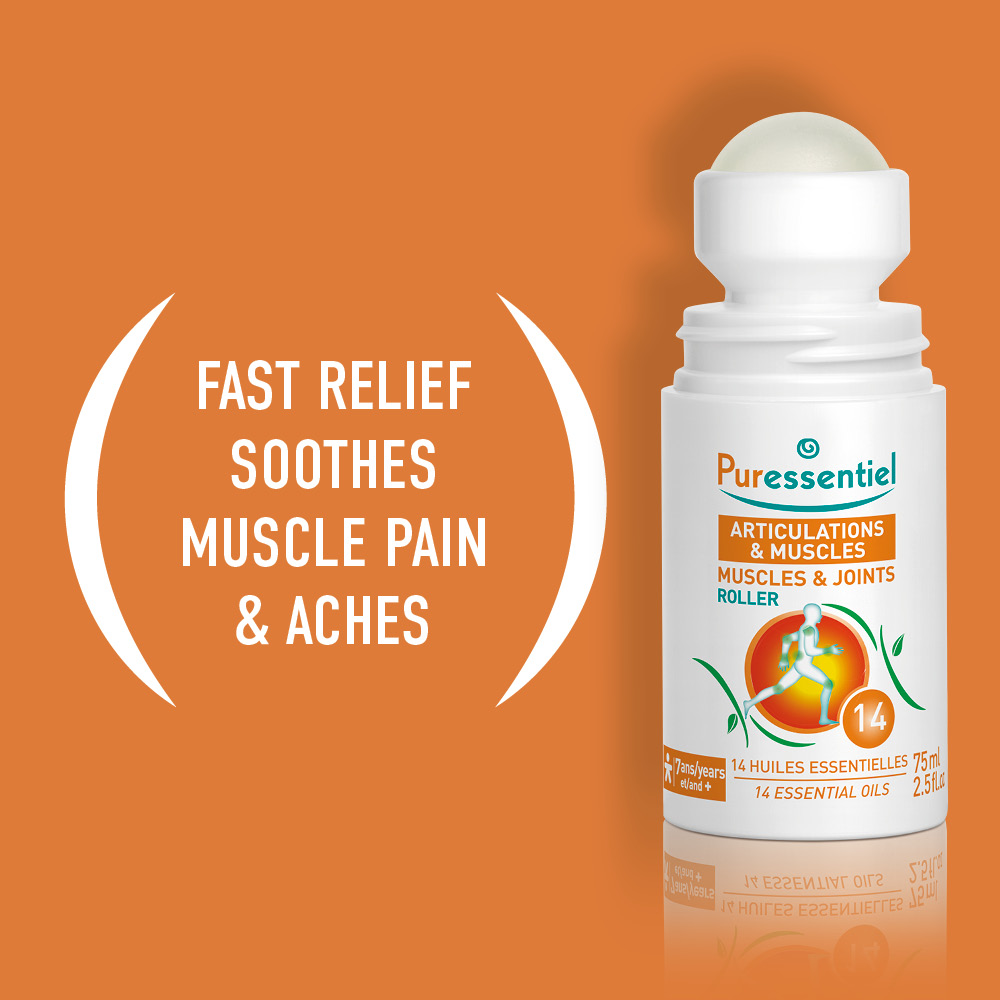 Puressentiel Muscles & Joints Orange Roller with 14 Essential Oils 75ml