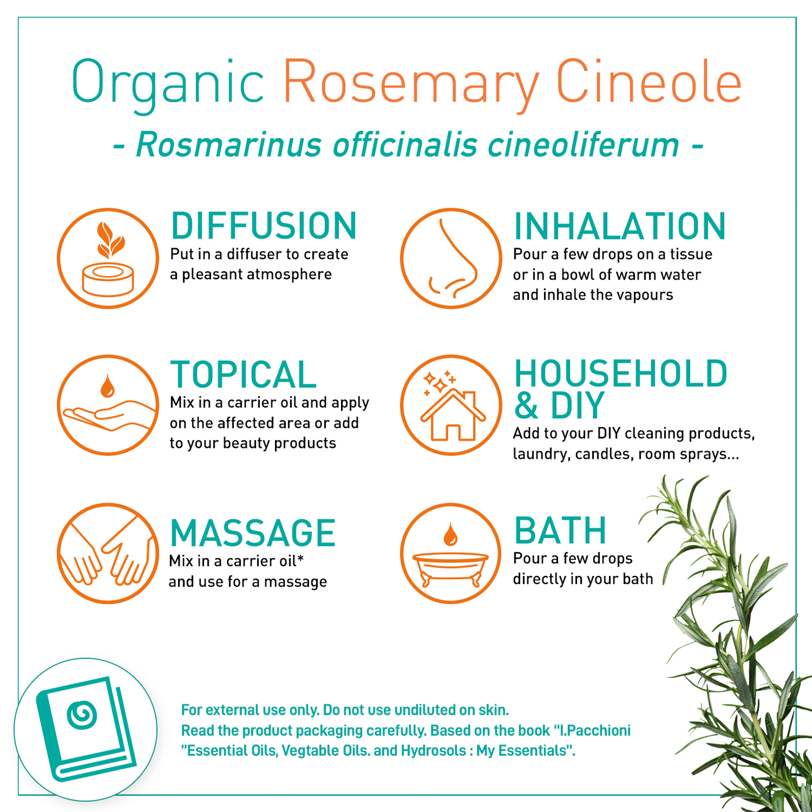 Puressentiel Organic Essential Oil Cineole Rosemary 10ml
