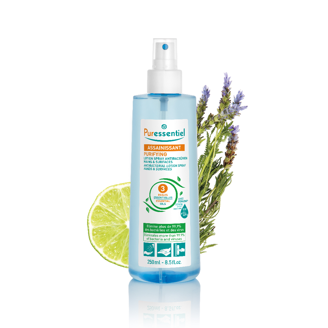 Puressentiel Purifying Antibacterial Lotion Spray Hands & Surfaces with 3 Essential Oils 250ml