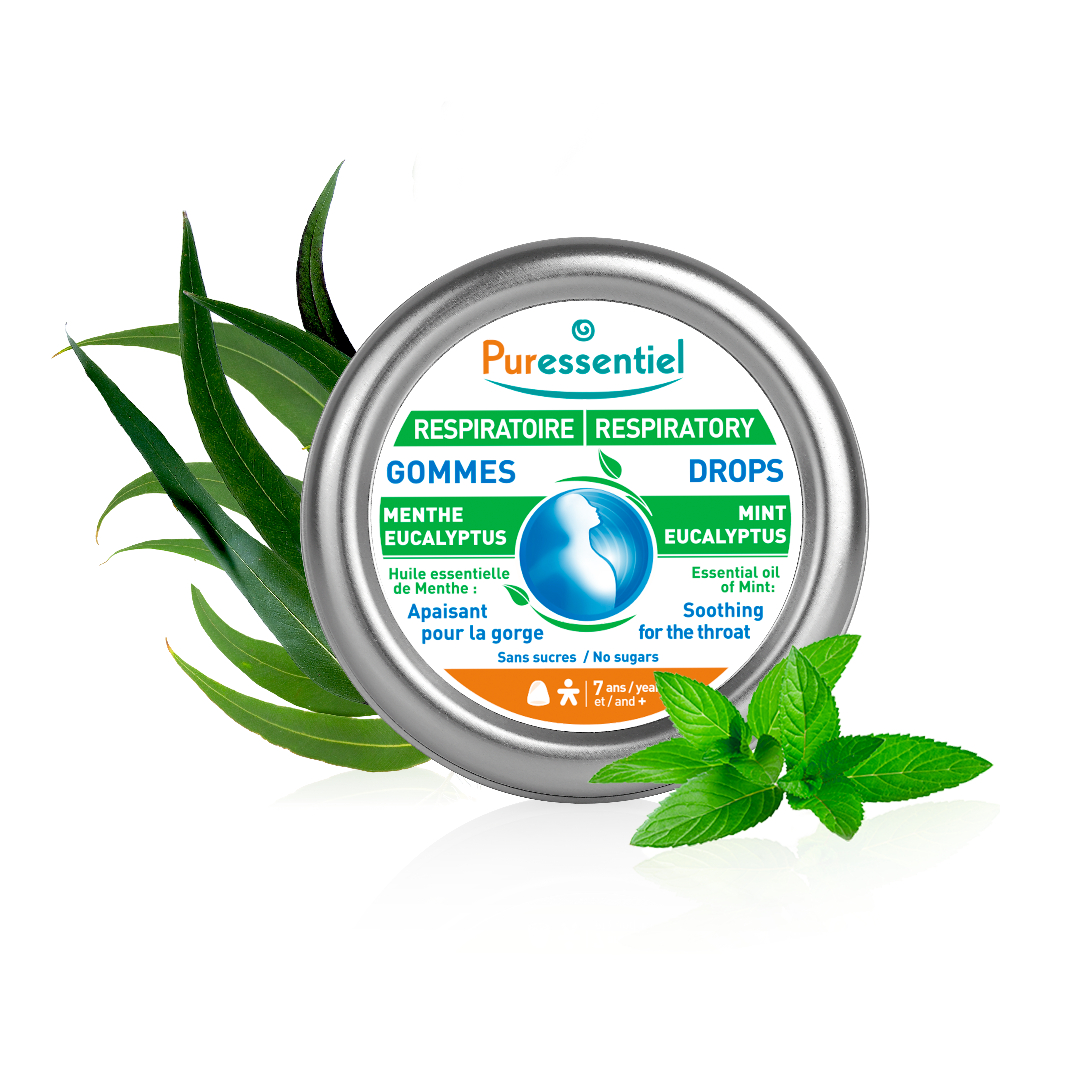 Puressentiel Respiratory Throat Drops Mint & Eucalyptus  20's