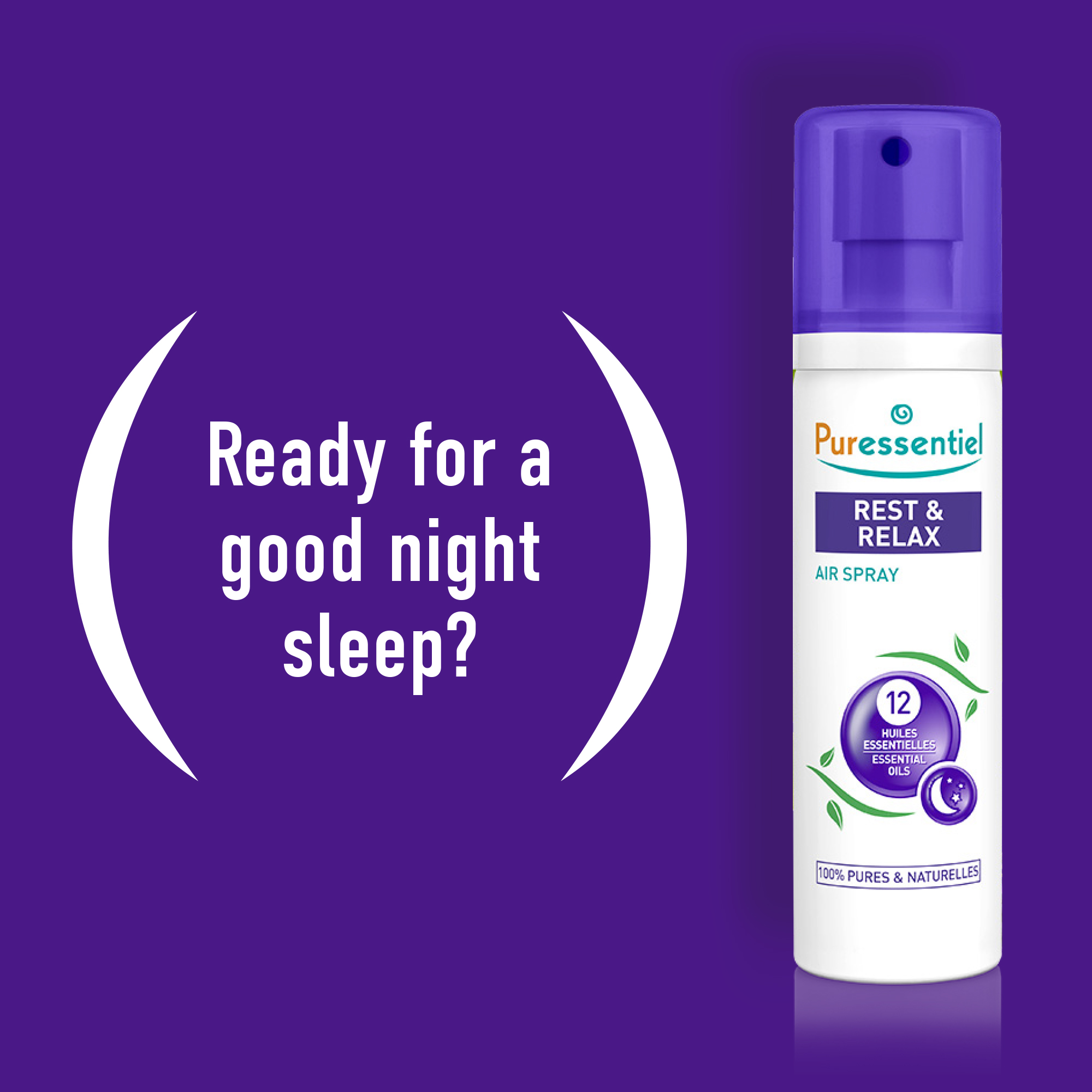 Puressentiel Rest & Relax Air Spray with 12 Essential Oils 75ml