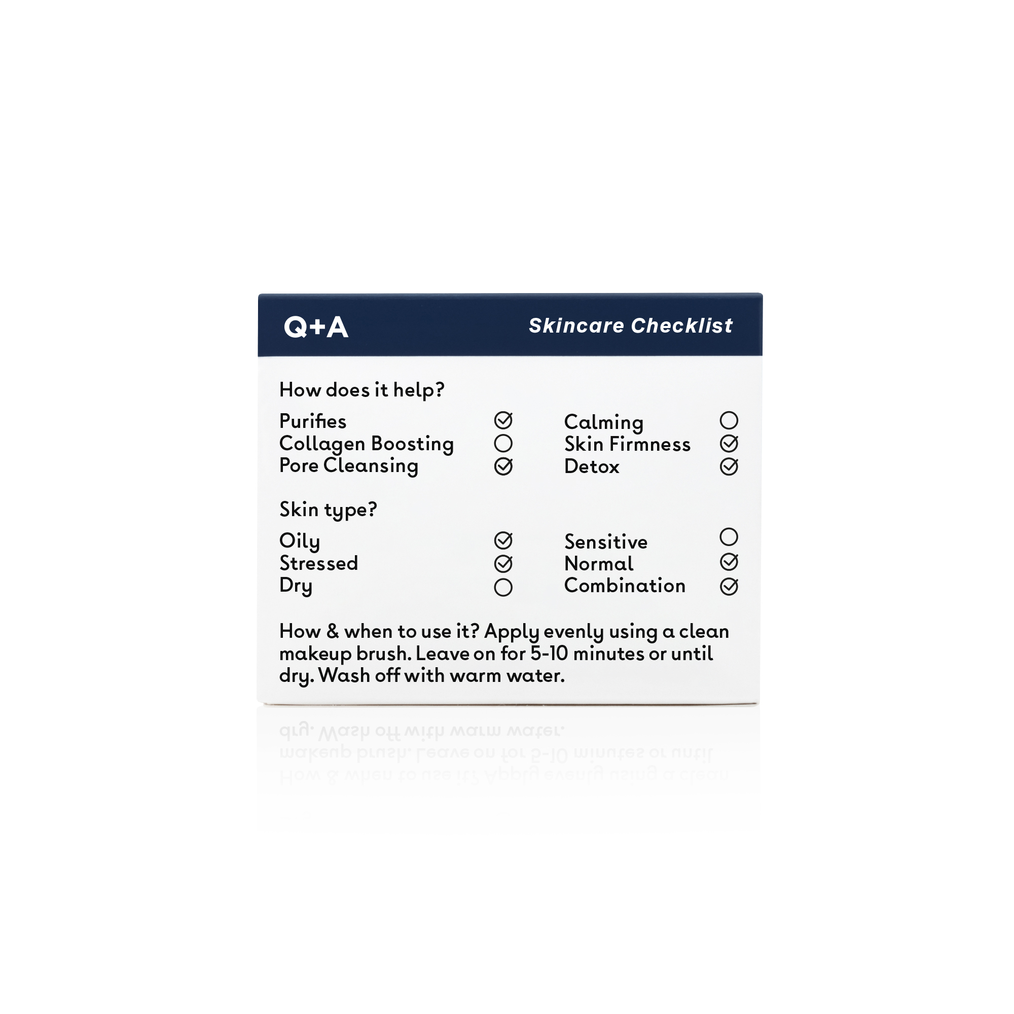Q+A Activated Charcoal Detox Face Mask 50g