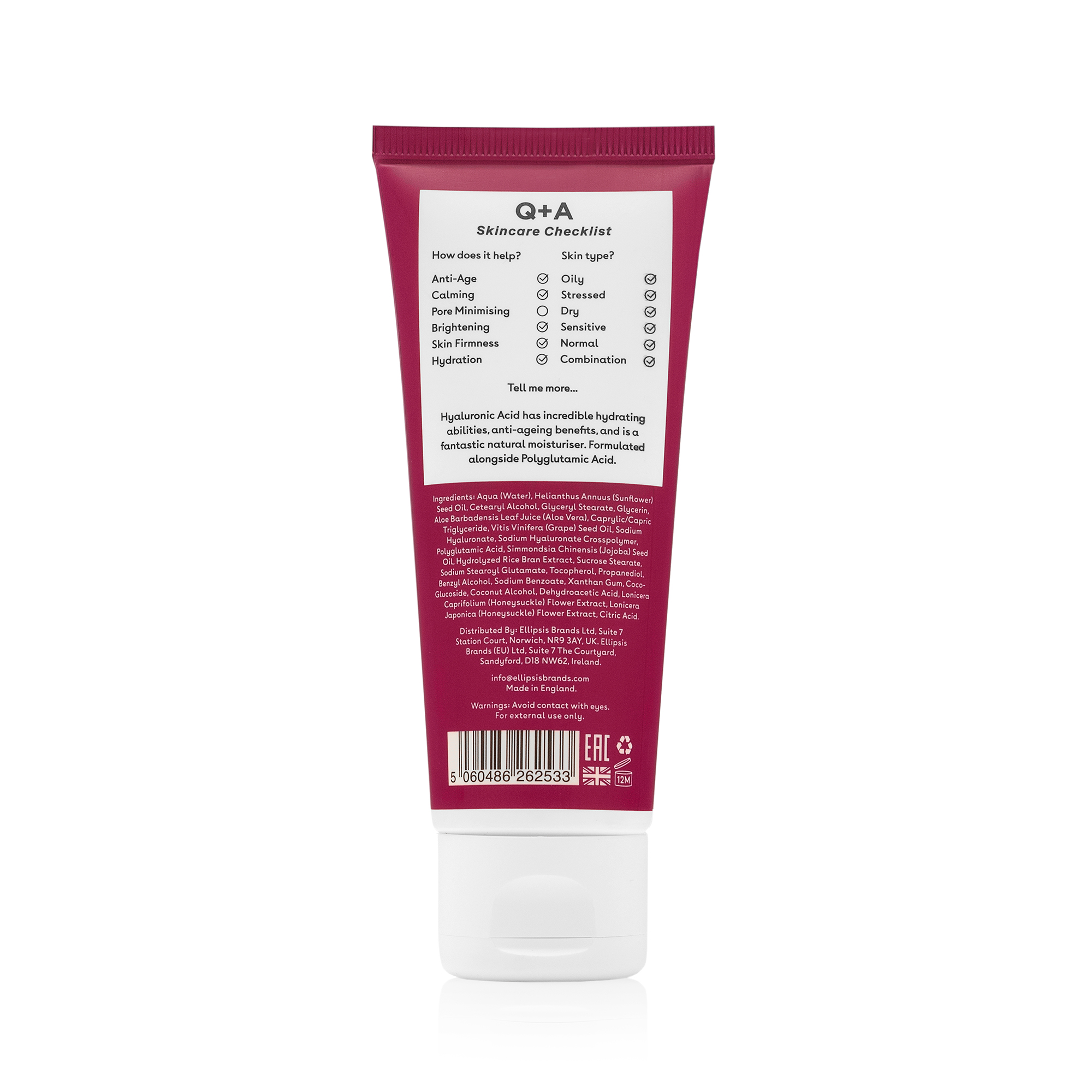 Q+A Hyaluronic Acid Daily Moisturizer Cream 75ml