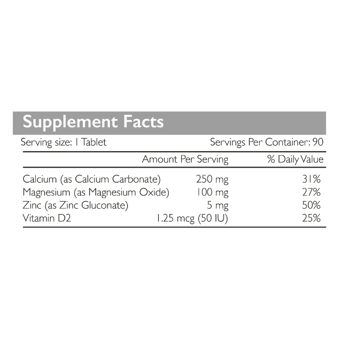 Radiant Platinum Calcium Magnesium Zinc with Vitamin D 90 Tabs